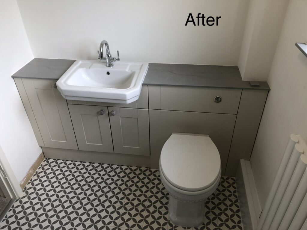 New vanity unit with toilet - after